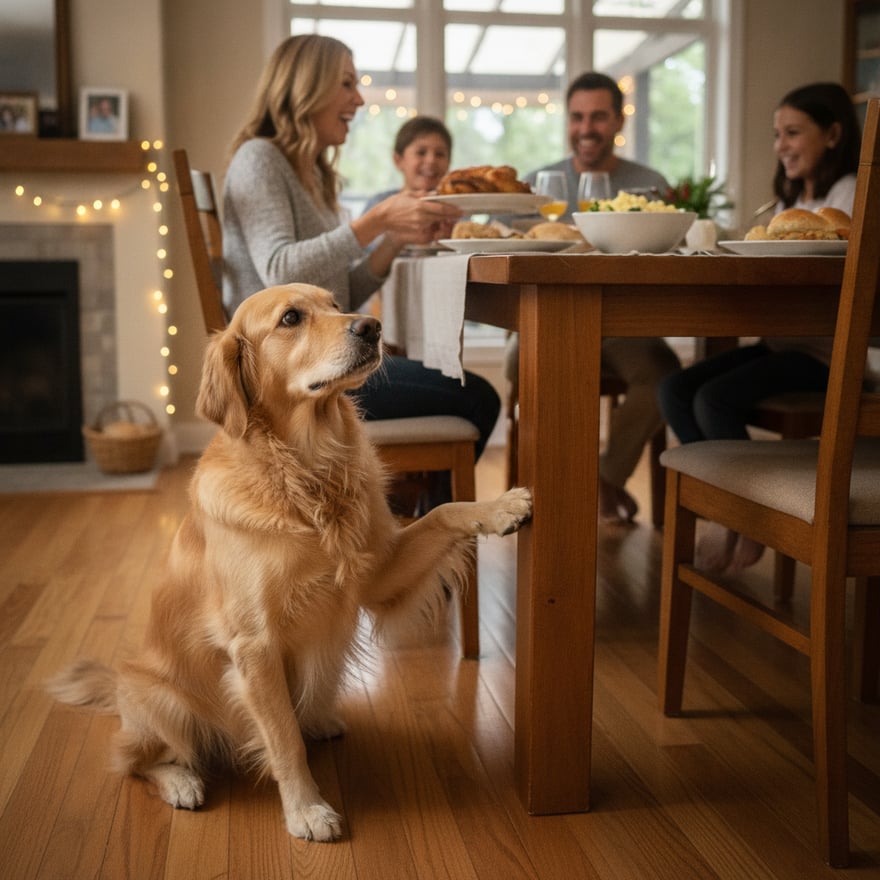 Begging at Partners Dogs
