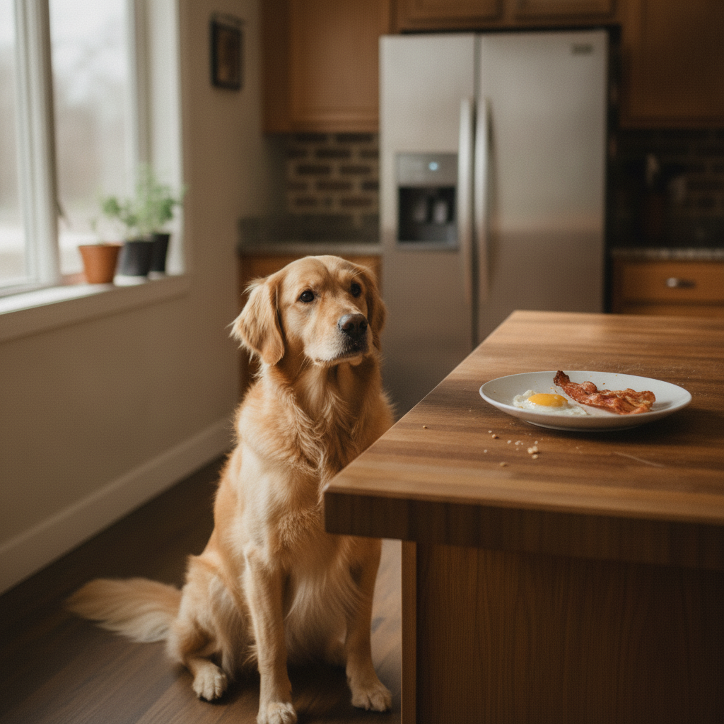 Counter Surfing after training, calm and settled at home