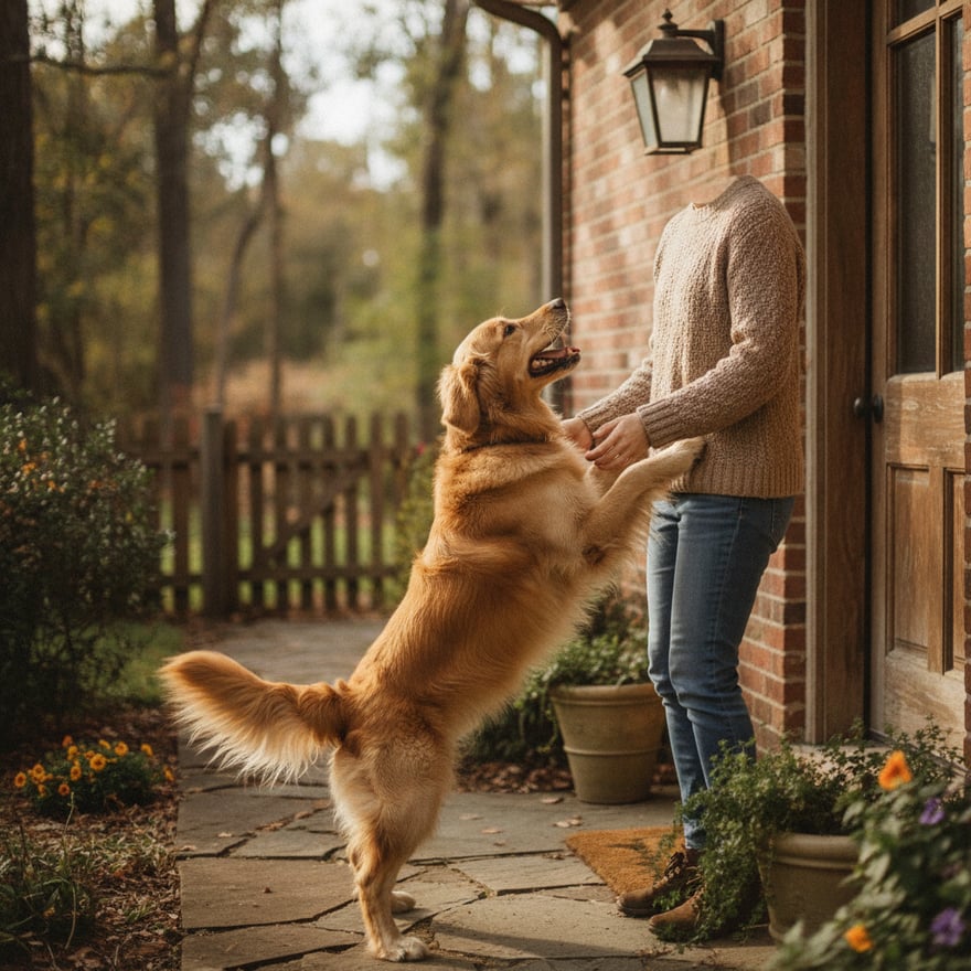 Jumping on People at Partners Dogs