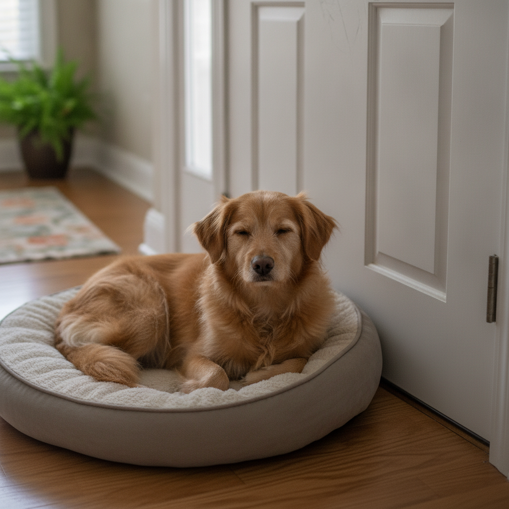 Separation Anxiety after training, calm and settled at home