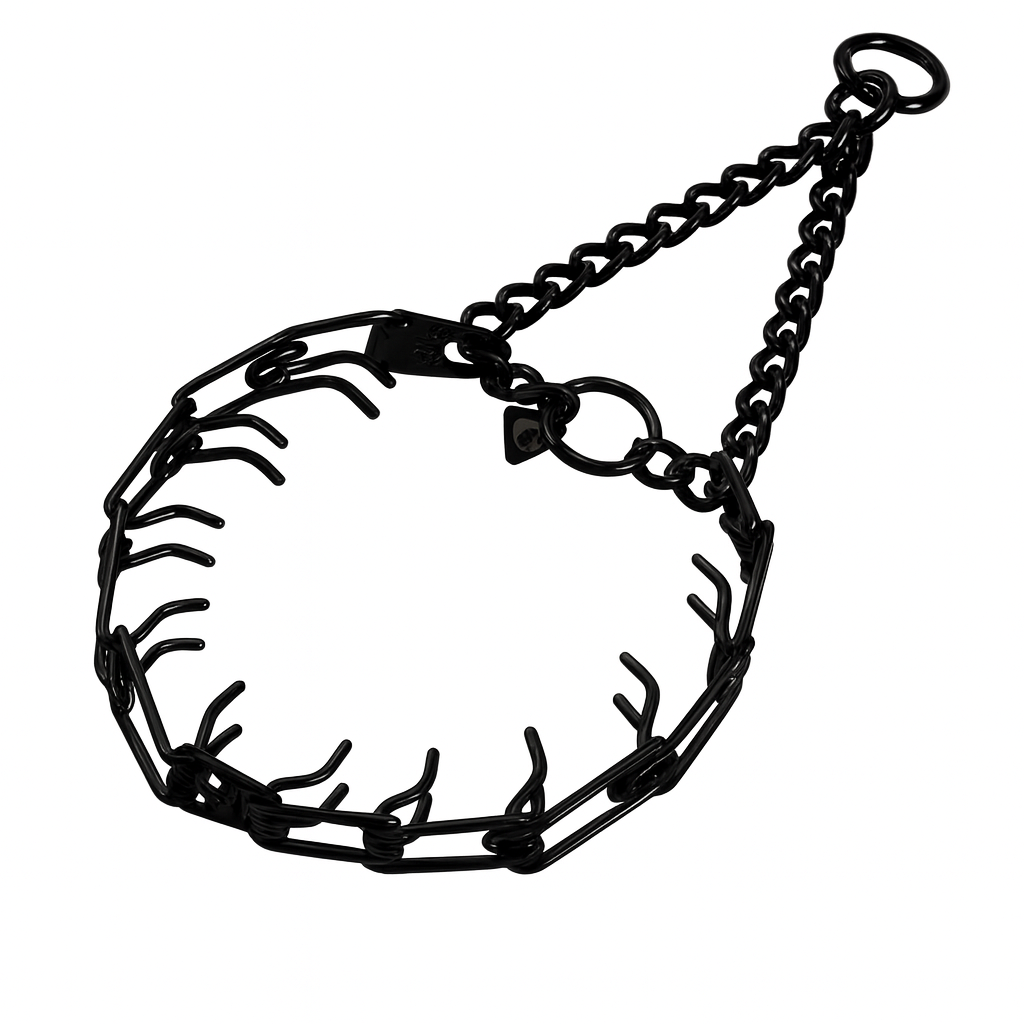 Black Stainless Steel Prong Collar, HermSprenger